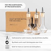 Vista 5 de A Bar Above Botella de Bitter, Diseño Clásico, Botellas de Vidrio Pequeñas, para Añadir Bitters a Cócteles, con Pico Vertedor de Acero Inoxidable
