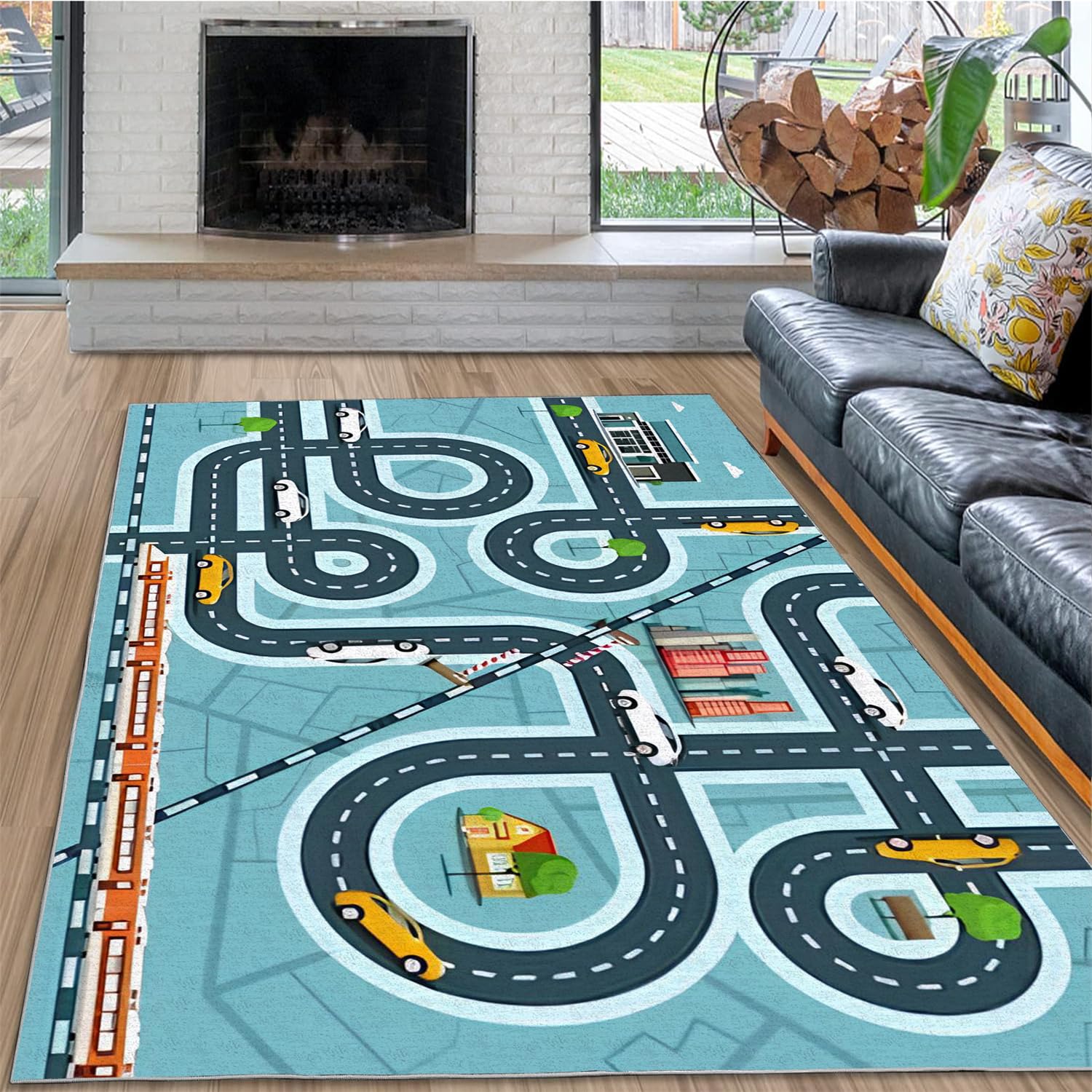 Amazon.com: Washable Area Rug Living Room Rugs 3x5, Car Road