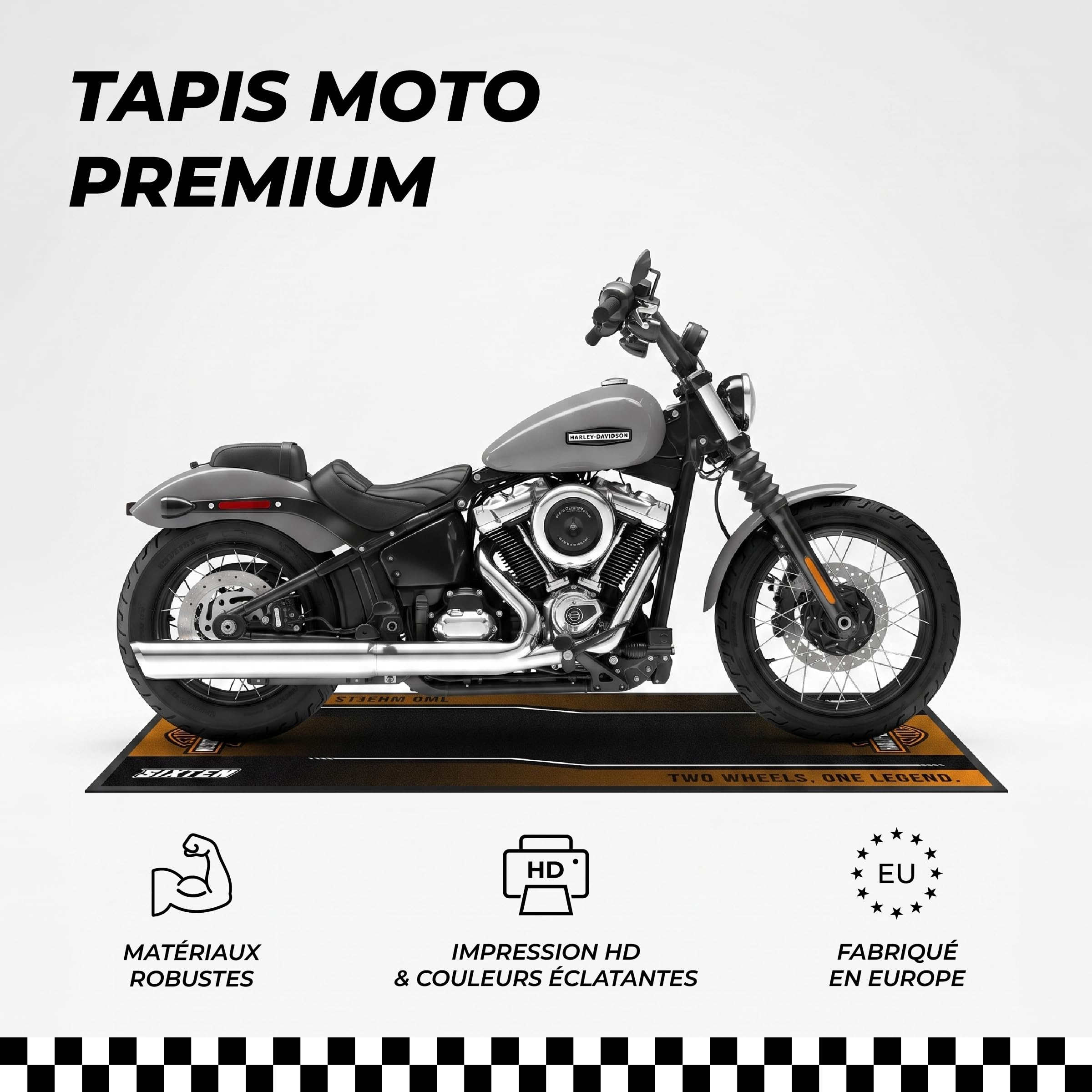 Tapis Moto pour BMW Fusion 95x240 - Tapis Environnemental Moto - pour Les Paddocks et Le Garage - Lavable et Ecologique - Idéal Cadeau Moto