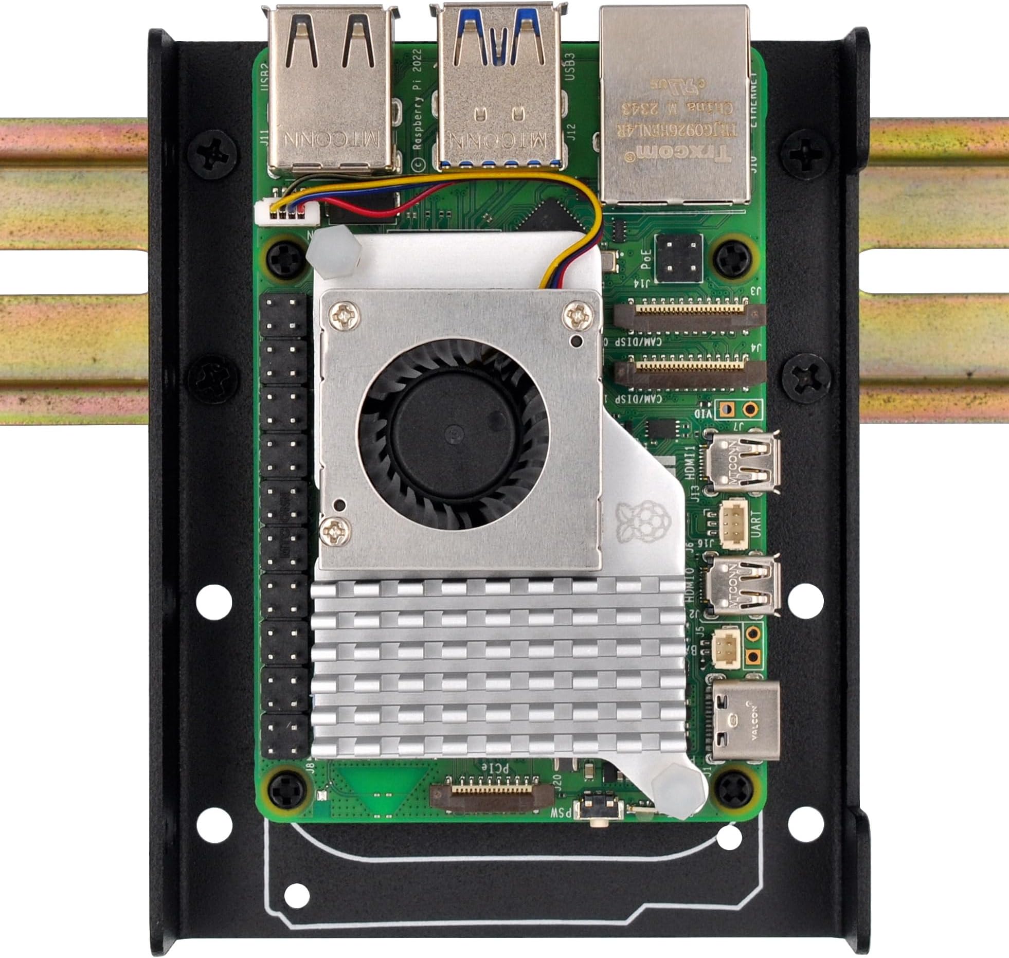 DIN Rail Mount Bracket for Raspberry Pi 1A+ 1B+ 2B 3B 3B+ 4B 5 Zero Arduino Uno Mega Mkr BeagleBone Black