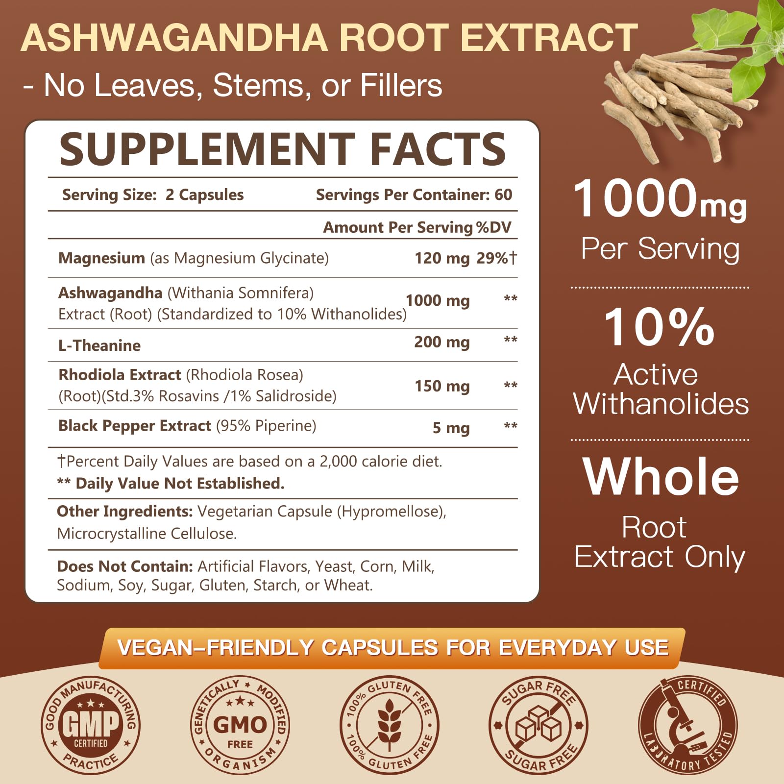 NATURE TARGET Ashwagandha Supplement 1000mg with Magnesium, 120 Capsules — Amazon image 2