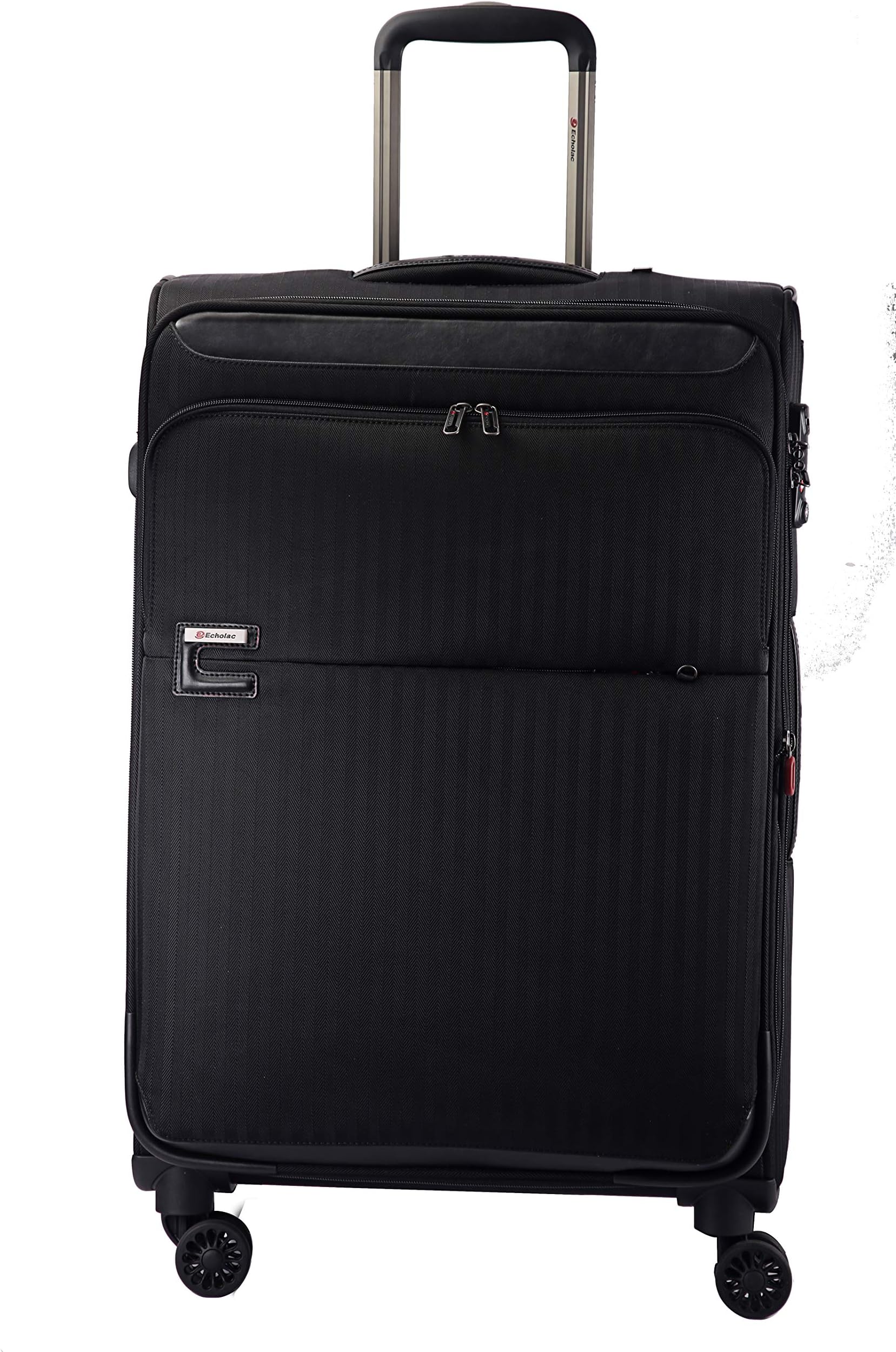 ECHOLAC Polyester 15 inch 66 cms Black Softsided Check-in Luggage (CT527)