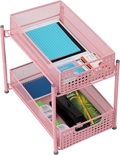 Miniatura 4 de Mind Reader HCABASK2T-BLK - Armario de 2 niveles, talla única , Negro 2 niveles resistente