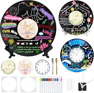 3 PCS Blank Vinyl Records 12" Vinyl Records Wedding Party Decorations Doodle on Fake Records Records for Wall Aesthetic Party Favor Sign Poster