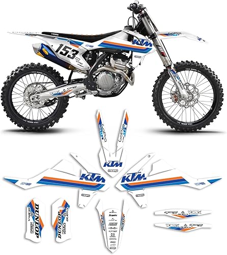 Enjoy MFG Gráficos - Compatible con KTM 2016-2018 SX-SXF 125-450 ICON Motocross Graphics Dirt Bike Calcomanía gráfica