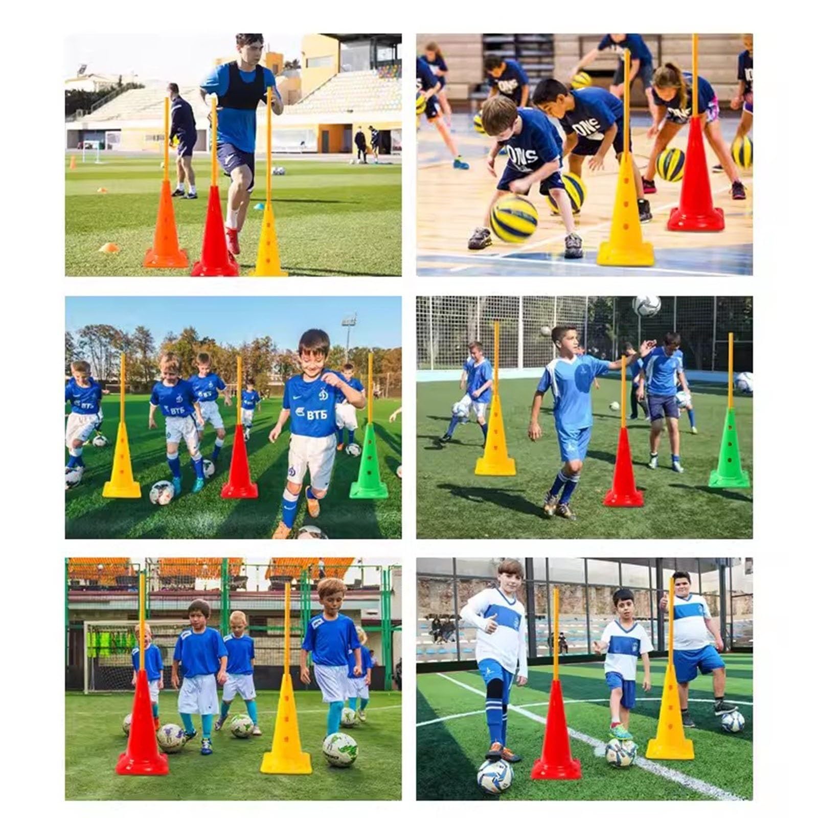 Agility Training 5pc for Child, Multi-Purpose Hurdle Cone Set, School Exercise Gear, for Speed Agility Drills and Fun Competitions (Size : 120cm/47.2in)