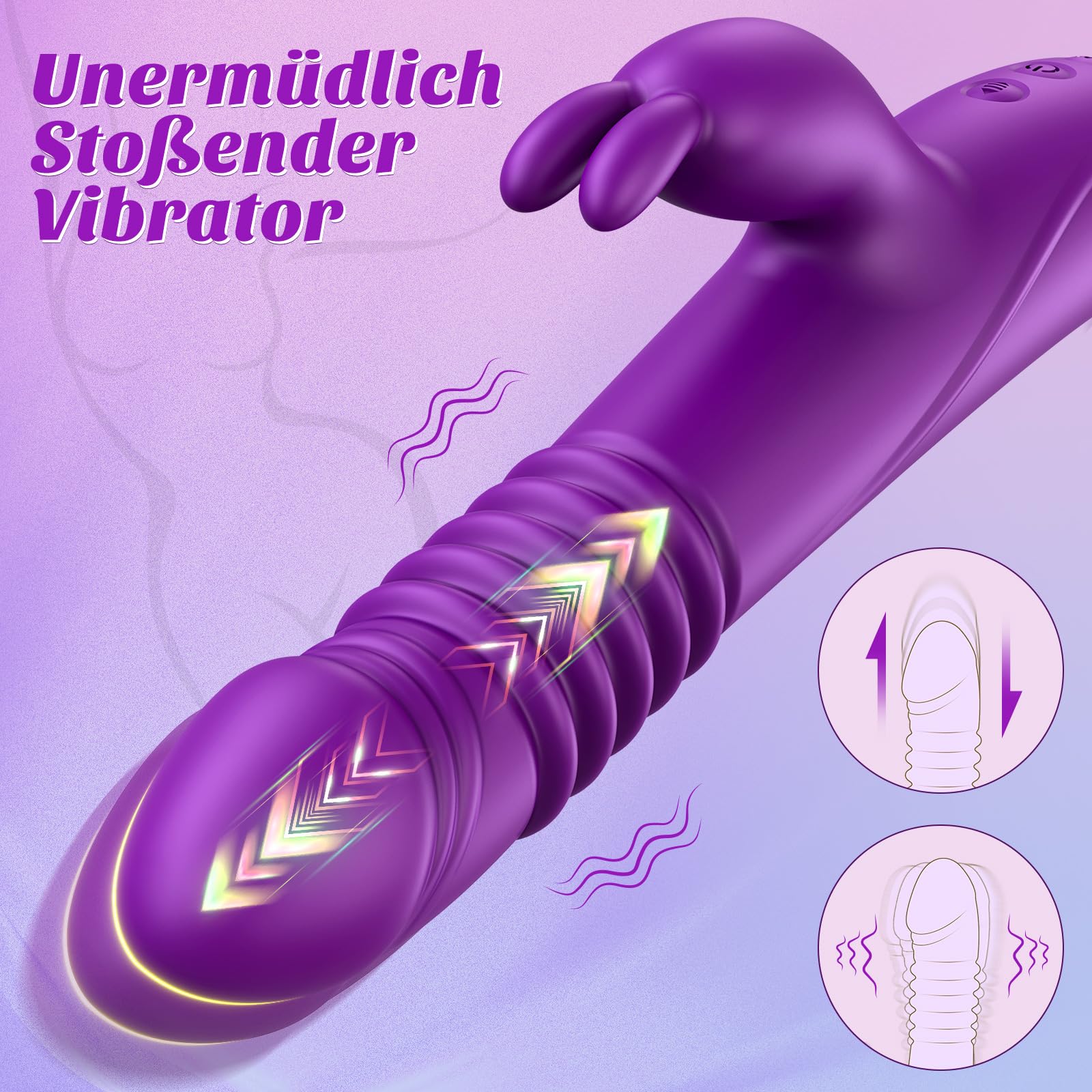 Giocattoli sessuali per donne Dildo Vibratore Funzione Spinta - Set di vibratori per coppie Giocattoli sessuali Punto G Rabbit Vibratori Vibrazione per donne con App