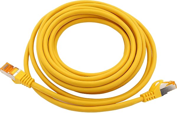1aTTack.de 0,25m - Cat.7 Netzwerkkabel Gelb - 10 Stück Gigabit Ethernet LAN Kabel 10000 Mbit s Patchkabel Cat7 Kabel S FTP PIMF Schirmung LSZH Cat.7 Rohkabel Rj45 Stecker Cat 6a - 10 x 0,25 Meter - 4
