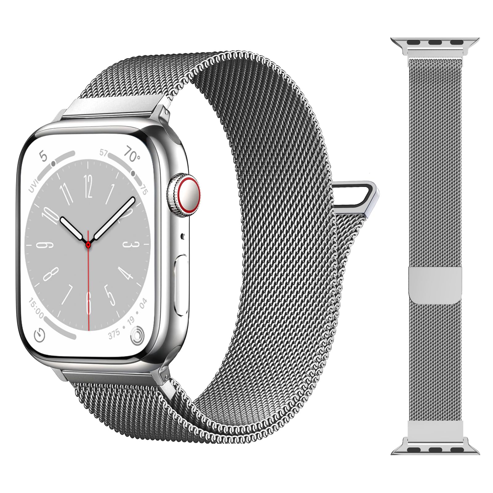 Patented Milanese Loop Compatible with Apple Watch Band 46mm 38mm 40mm 41mm 42mm 44mm 45mm 49mm for Women Men, Magnetic Bands Compatible with iWatch Series 10 9 8 7 6 5 4 3 SE Ultra 2 1