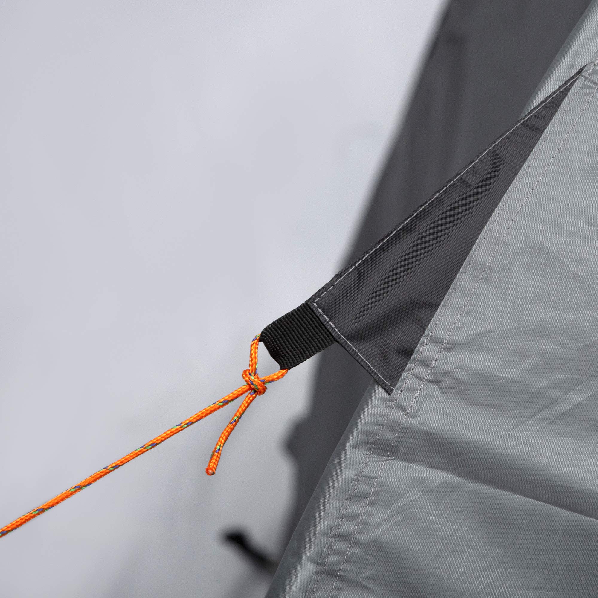 Outsunny Tenda da Campeggio 2 Posti Impermeabile con Vestibolo, Finestre e Porte con Cerniera, 325x183x130cm Grigio