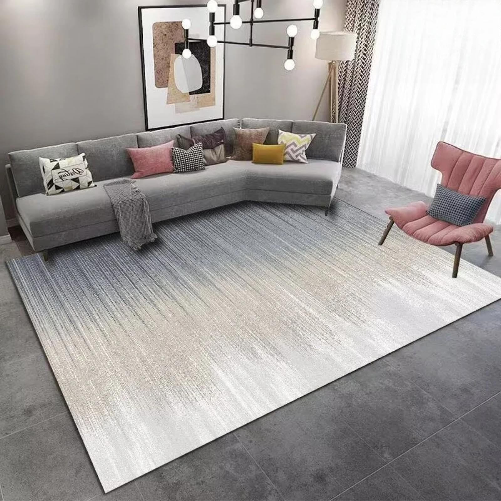 Tapis de sol non pelucheux et lavable style délavé à l'encre 120x180cm