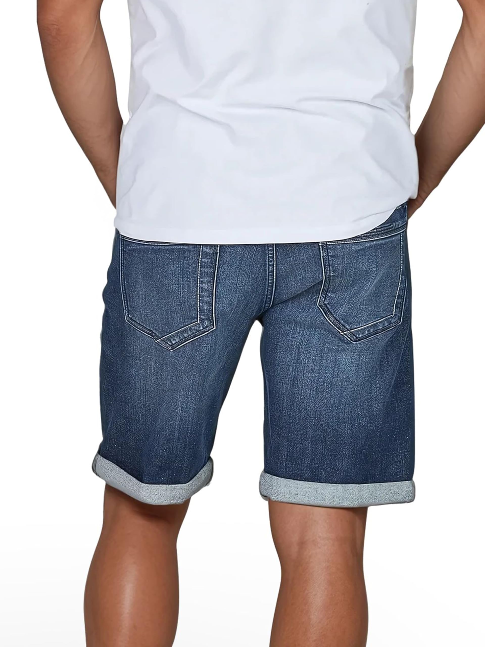 riverso RIVTom Pantalones vaqueros cortos para hombre, corte regular, algodón, bermudas, negro, gris y azul, w30, w31, w32, w33, w34, w36, w38, w40, w42