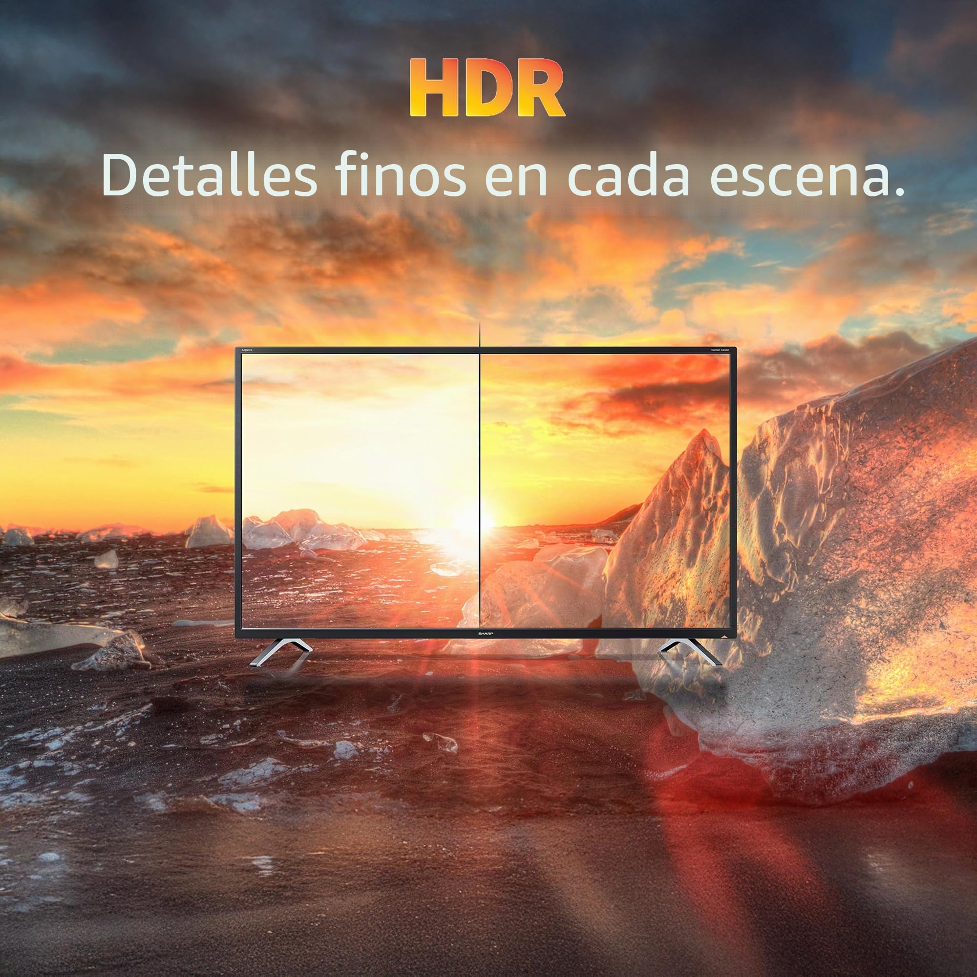Sharp Televisor Smart TV Powered by TiVo de 24 pulgadas, HDR TV con resolución HD y triple sintonizador, TV LED 24HE2745E (2026)