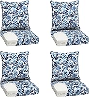Vista 91 de Arden Selections Juego de cojines profundos para exteriores, 24 x 24 pulgadas, resistente al clima, a prueba de lluvia, resistente a la decoloración