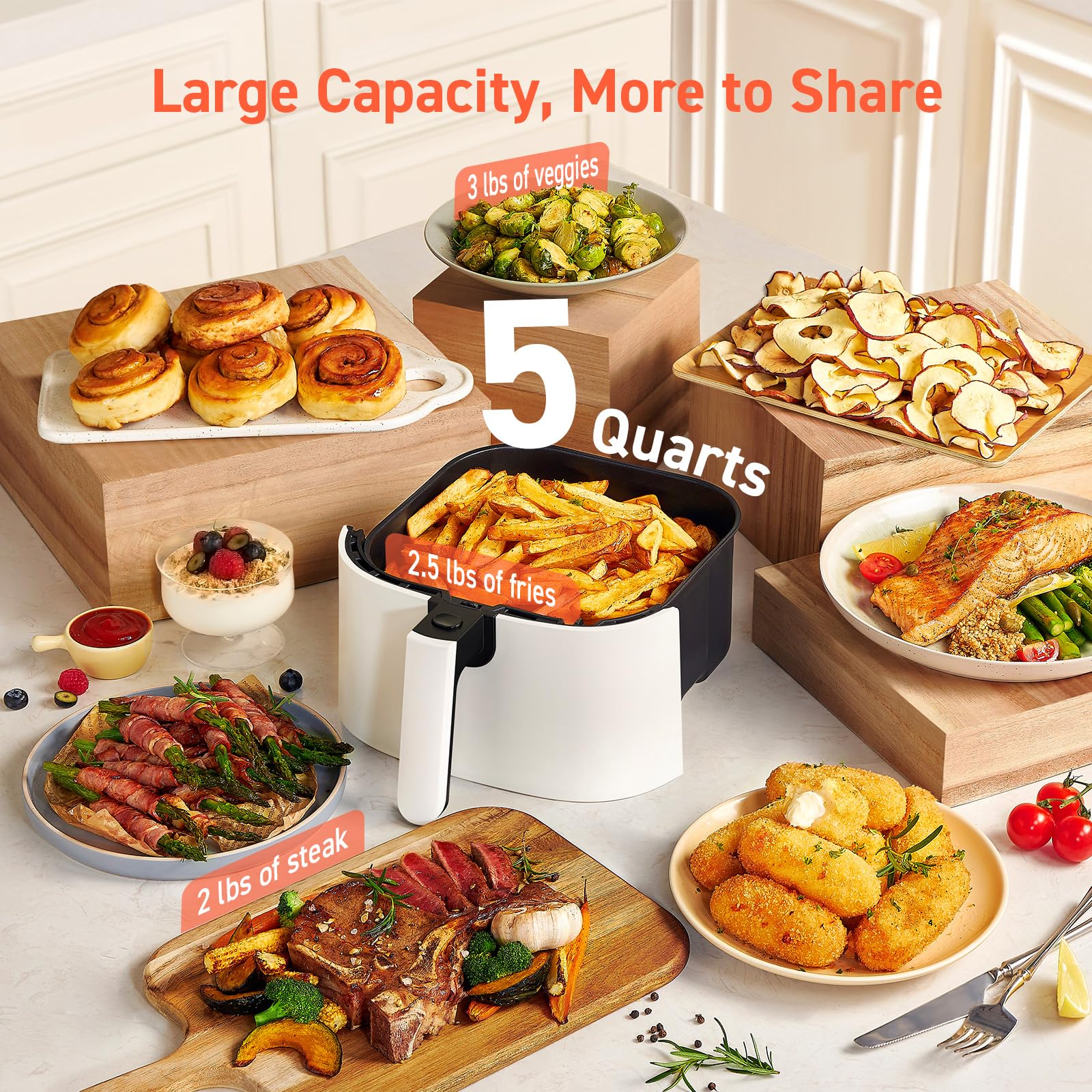 Amazon.co.jp: COSORI Air Fryer Pro LE 5-Qt Airfryer, With 20PCS