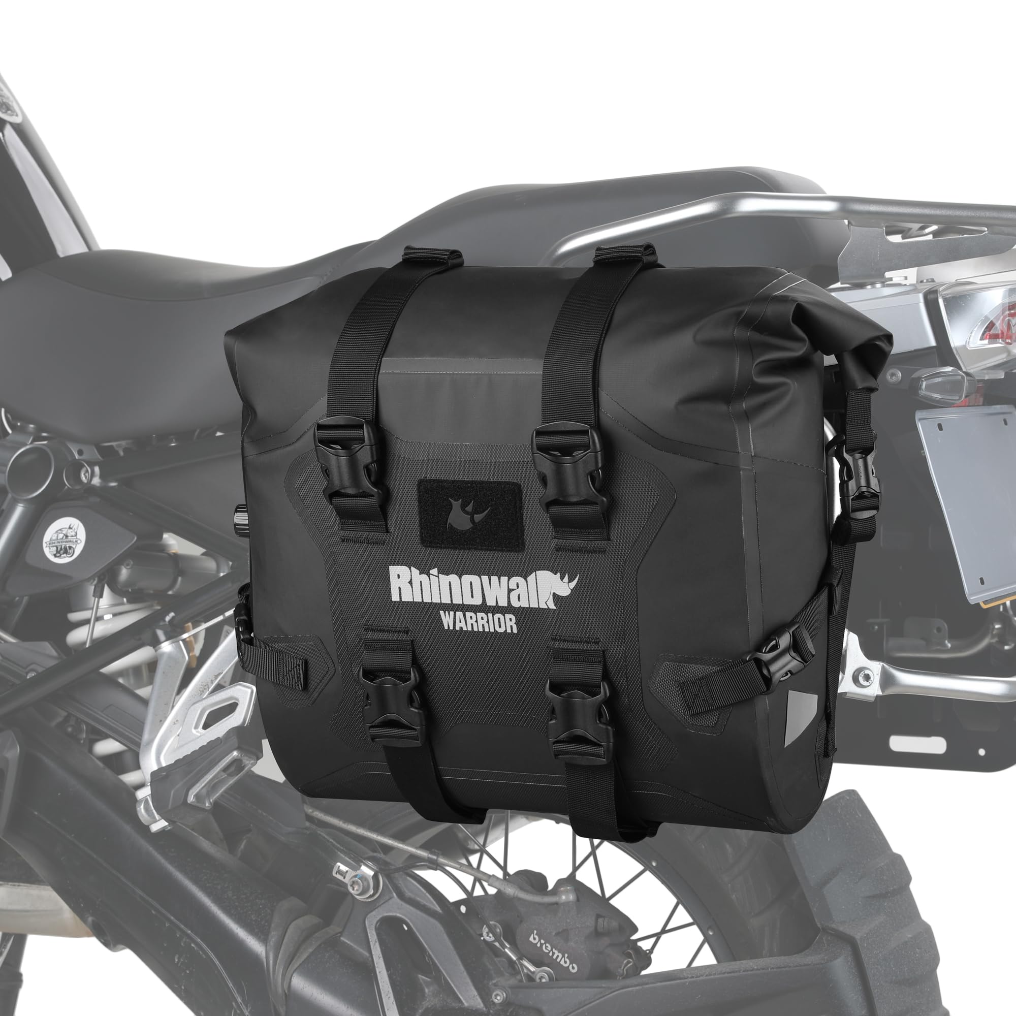 Rhinowalk Bolsa portaequipajes para moto, 24 – 42 L, impermeable, con motor