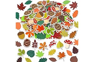 Whaline 400Pcs Holiday Foam Stickers: Fall Embellishments for DIY Crafts