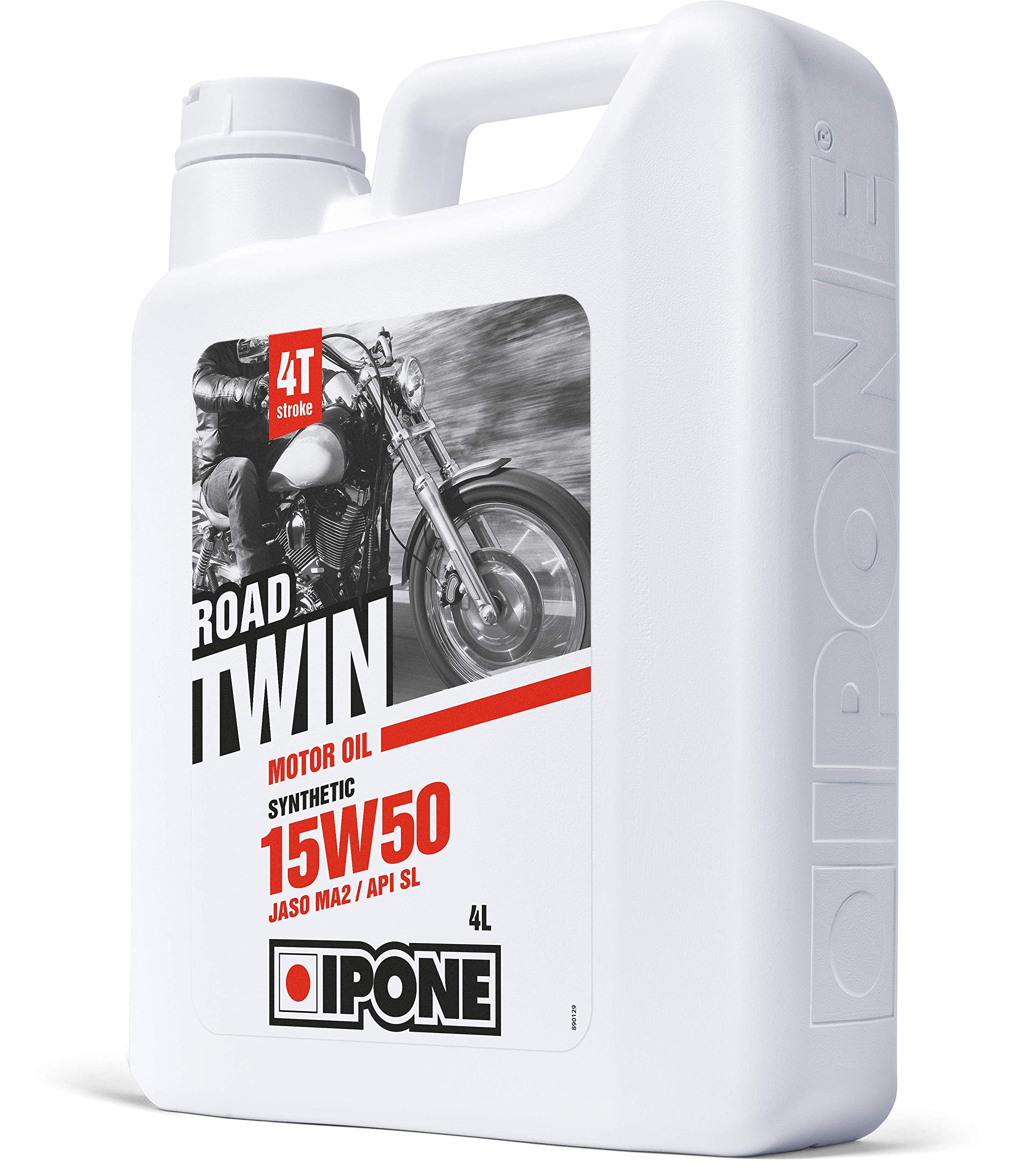 IPONE - Aceite Moto 4 Tiempos 15W50 Road Twin - Semisintético - Lubricación Óptima - Protección del Motor - Bidón 4 litros