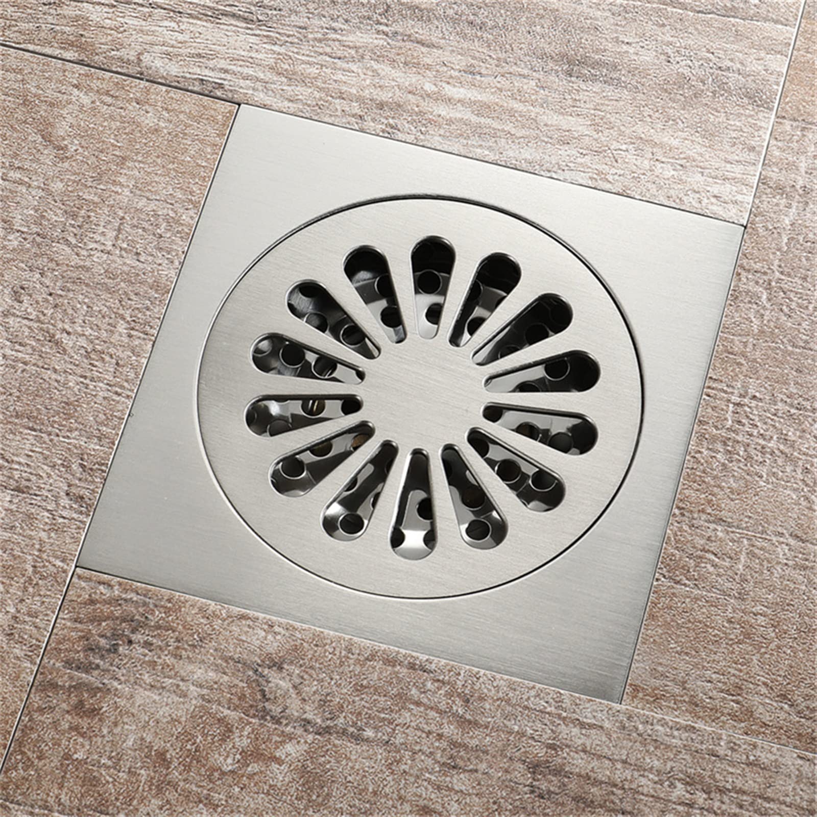 Desagües de baño de Cobre, Color Plata Mate, desagües de residuos, Cubierta de Piso, antiolor, desagüe de Ducha, colador, Accesorios de baño,