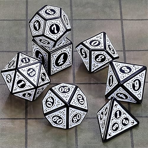Miniatura 56 de CiaraQ DND - Juego de dados poliédricos para juegos de rol de Dungeons and Dragons RPG MTG, con 1 bolsa de dados (rosa + amarillo) Rosa +
