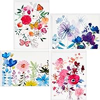 Hallmark Painted Flowers Blank Note Cards Assortment - 48 Versatile Cards with Envelopes for Any Occasion