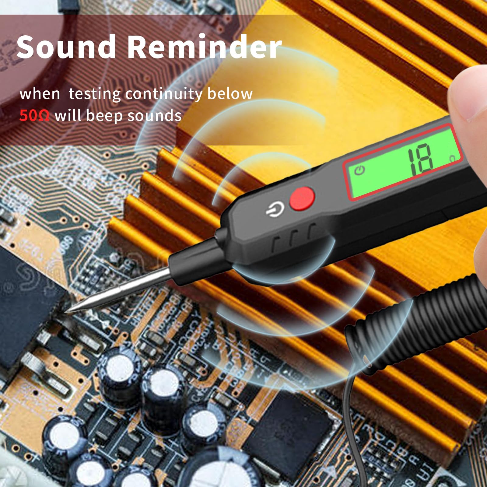 Harbor Freight Carreuty Smart Circuit Tester With LCD Display, 0.8-100 V DC Fuse Tester With Metal Probe, Automotive Continuity Test Voltage Tester With Flashlight, Precise Electrical Tester For Car Battery Test Light