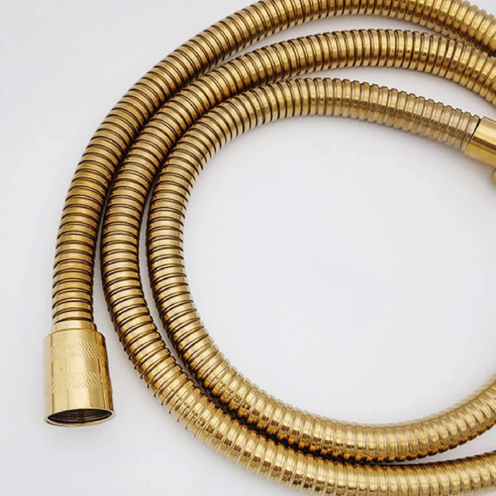 Manguera de Ducha antitorsión de Repuesto para baño 1,5 m Acabado Dorado Cabezal de Ducha Antiguo de latón Mangueras de plomería para baño, 1M (Oro 2M)
