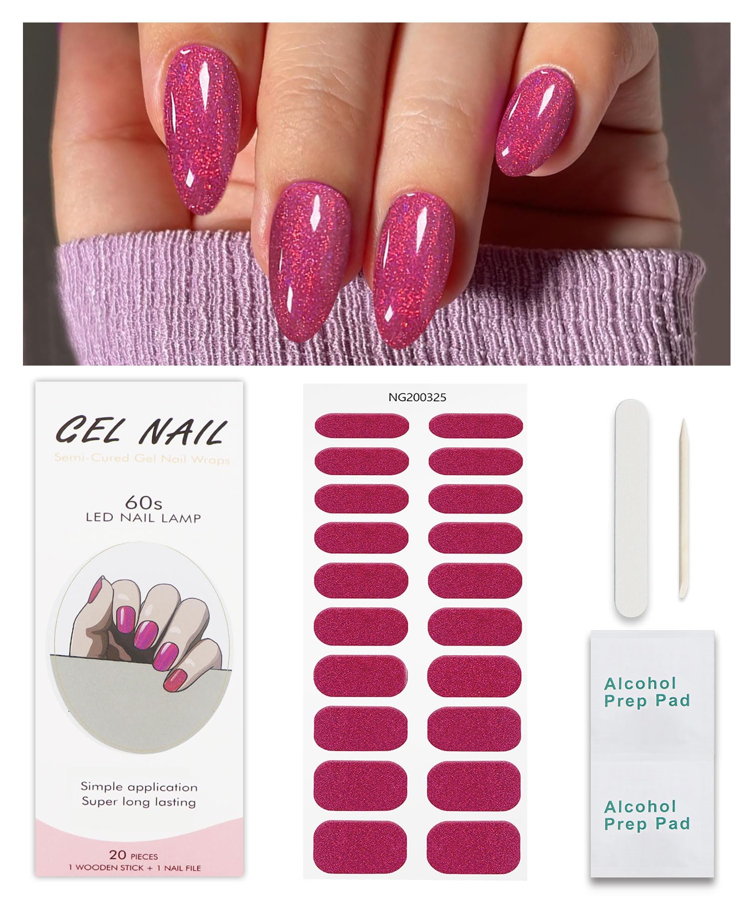 12 Farben Rouge Nagelsticker – Selbstklebende Gradient Blusher Nail Art Aufkleber Mit Silber-Flamme