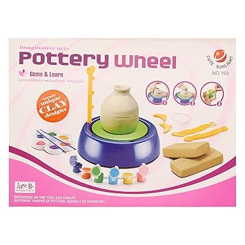 electric pottery wheel by johnnie boy pottery wheel game ,pottery wheel clay set toys for kids- Multi color
