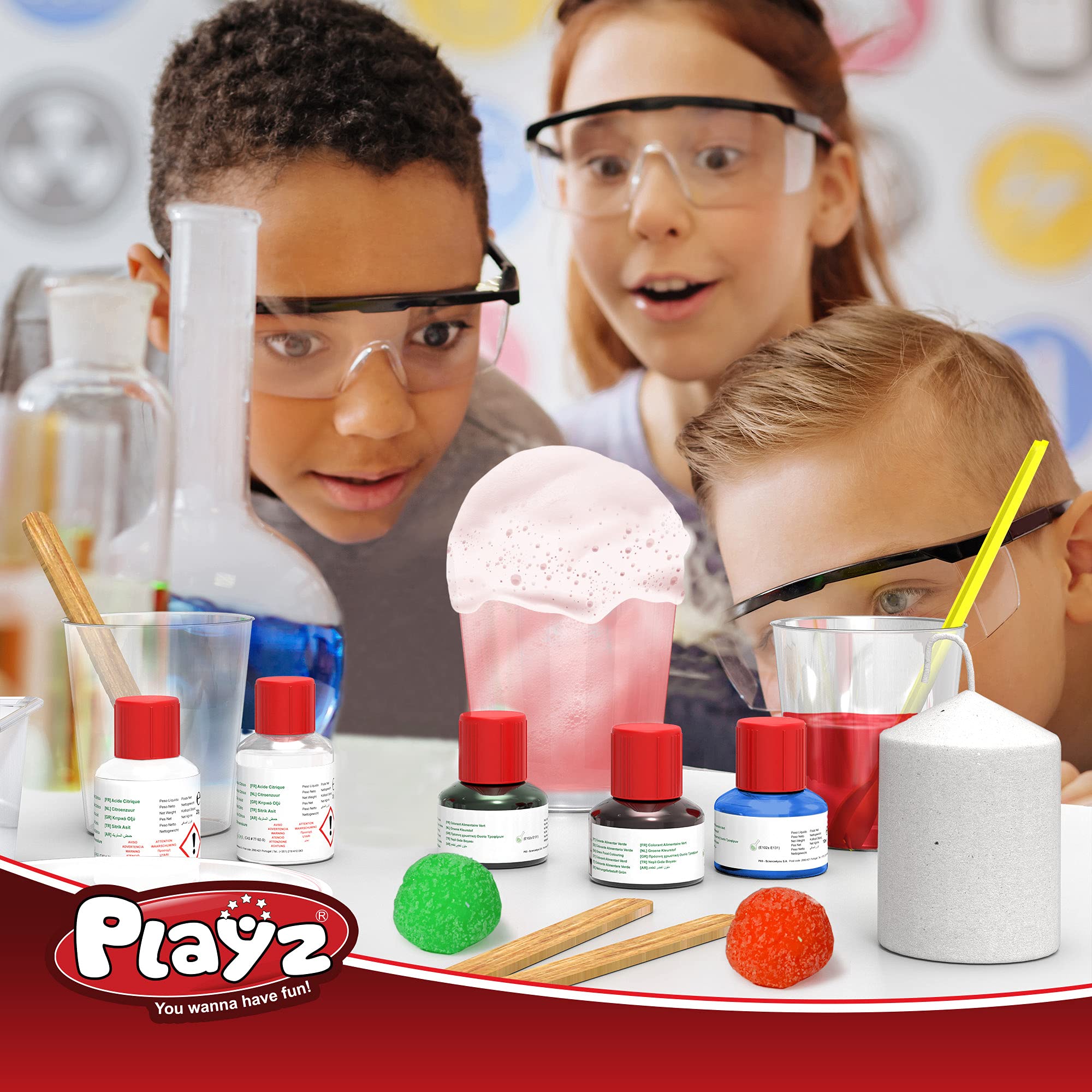 Playz Kaboom! Explosive Science Kit for Kids Age 812 with 25+ Chemical Reactions & Experiments