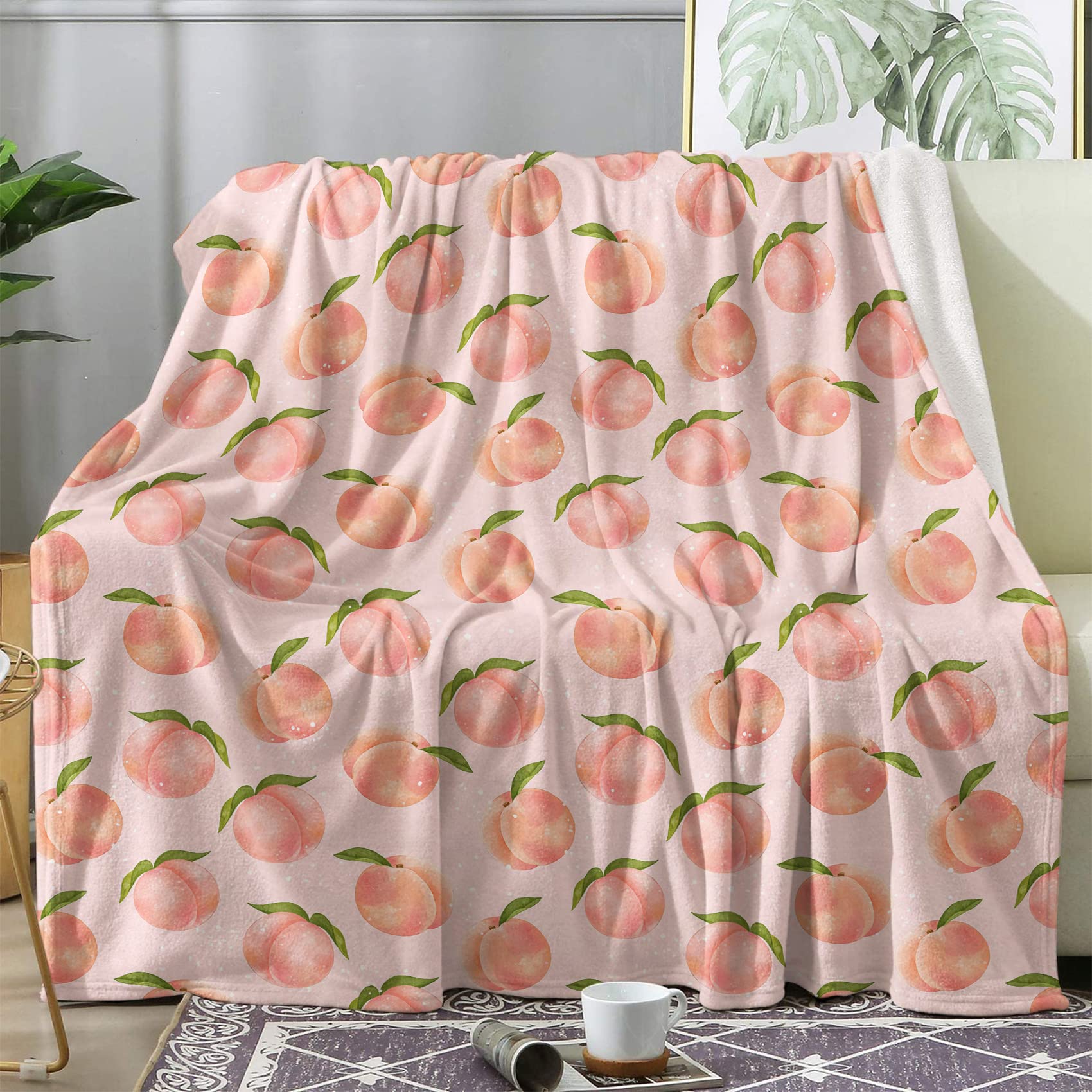 Couvertures et Plaids pour Canapé lit flanelle BUKITA couverture polaire 130x150 rose