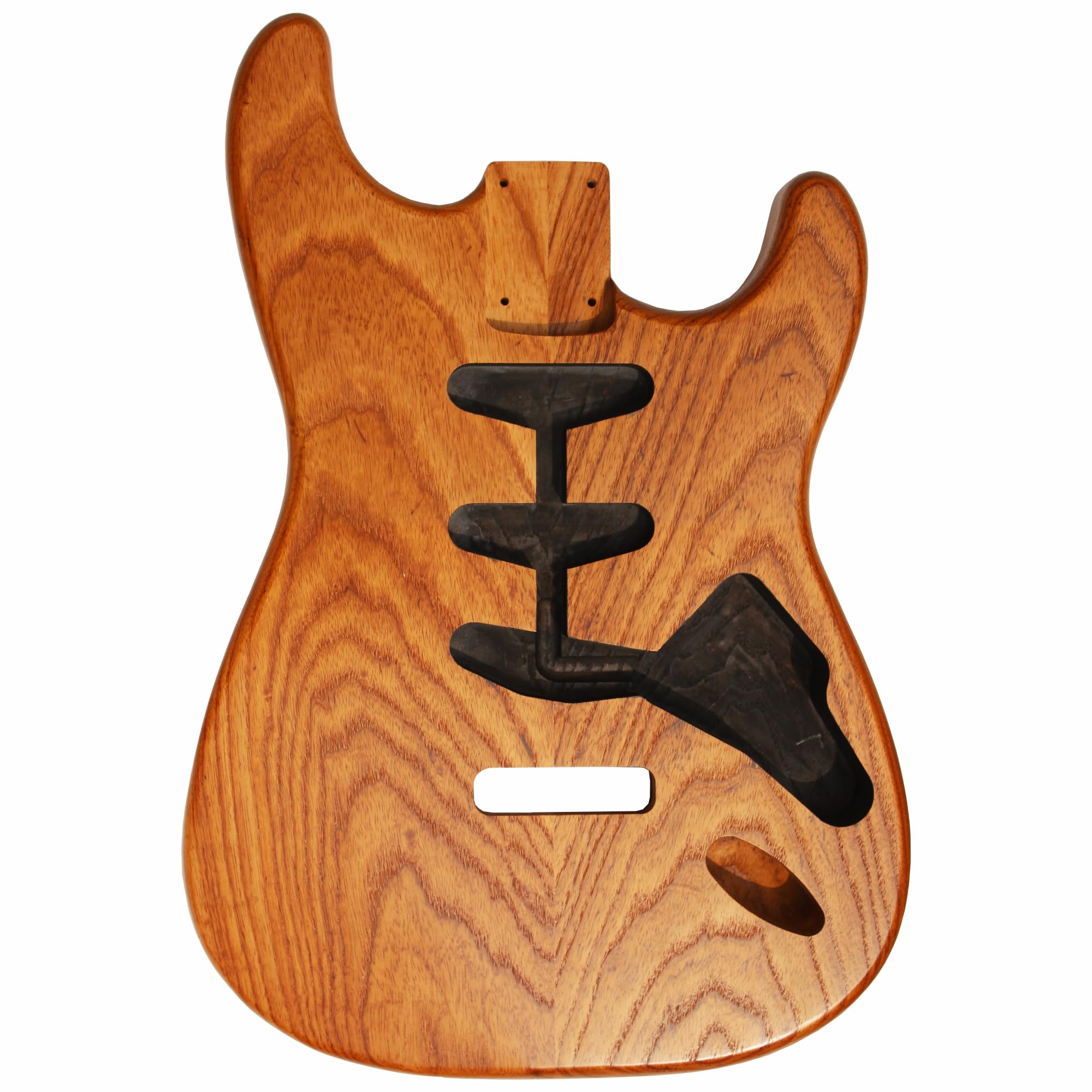 Amuic Strat Electric Guitar Body Vintage, 2Pcs SSS Roasted Swamp