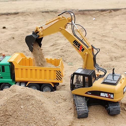 Miniatura 9 de 2.4G de control remoto excavadora Dump Truck Bulldozer Road Roller función completa RC Crawler Tractor Juguetes de construcción de vehículos