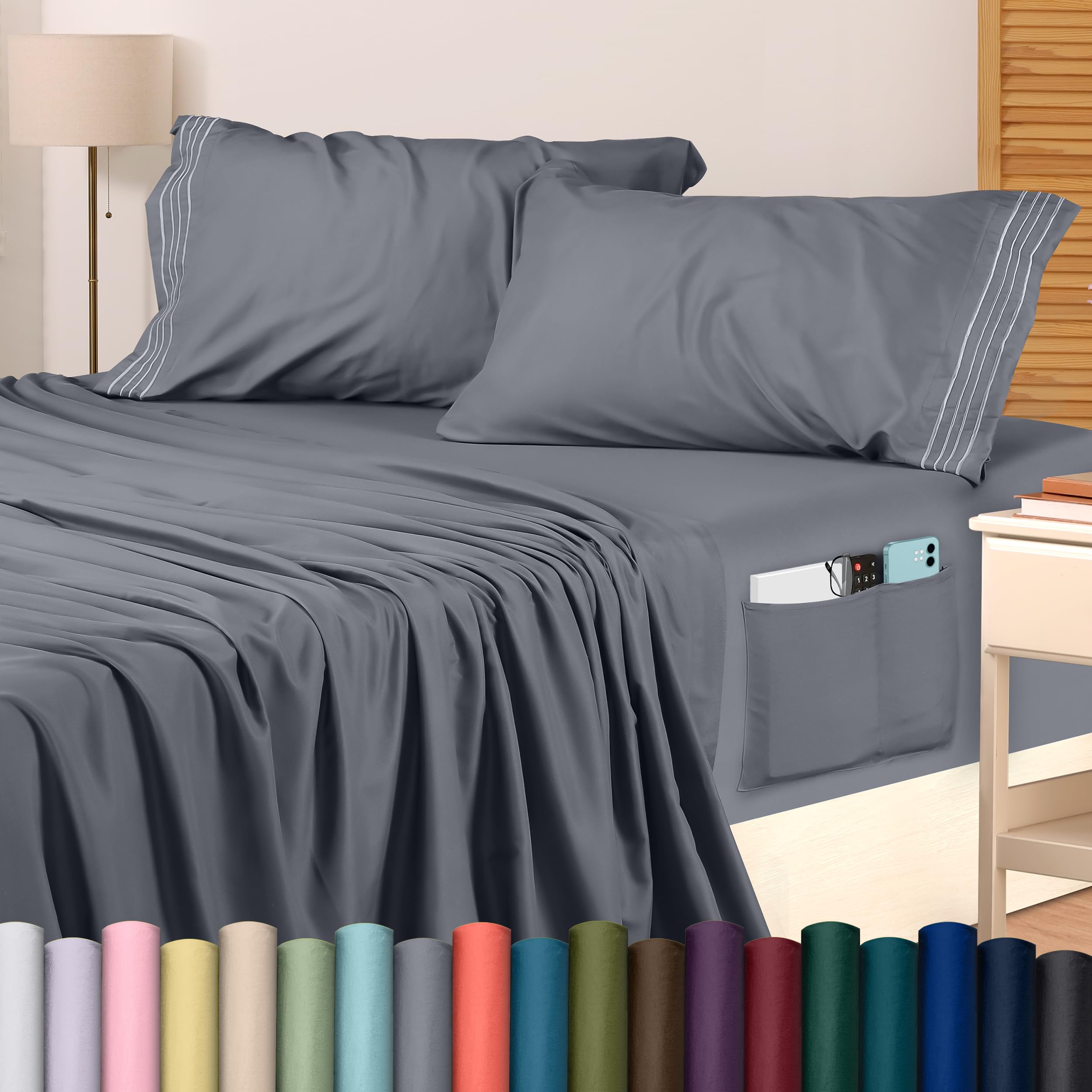 Utopia Bedding Queen-Bettwäsche-Set Premium Mikrofaser