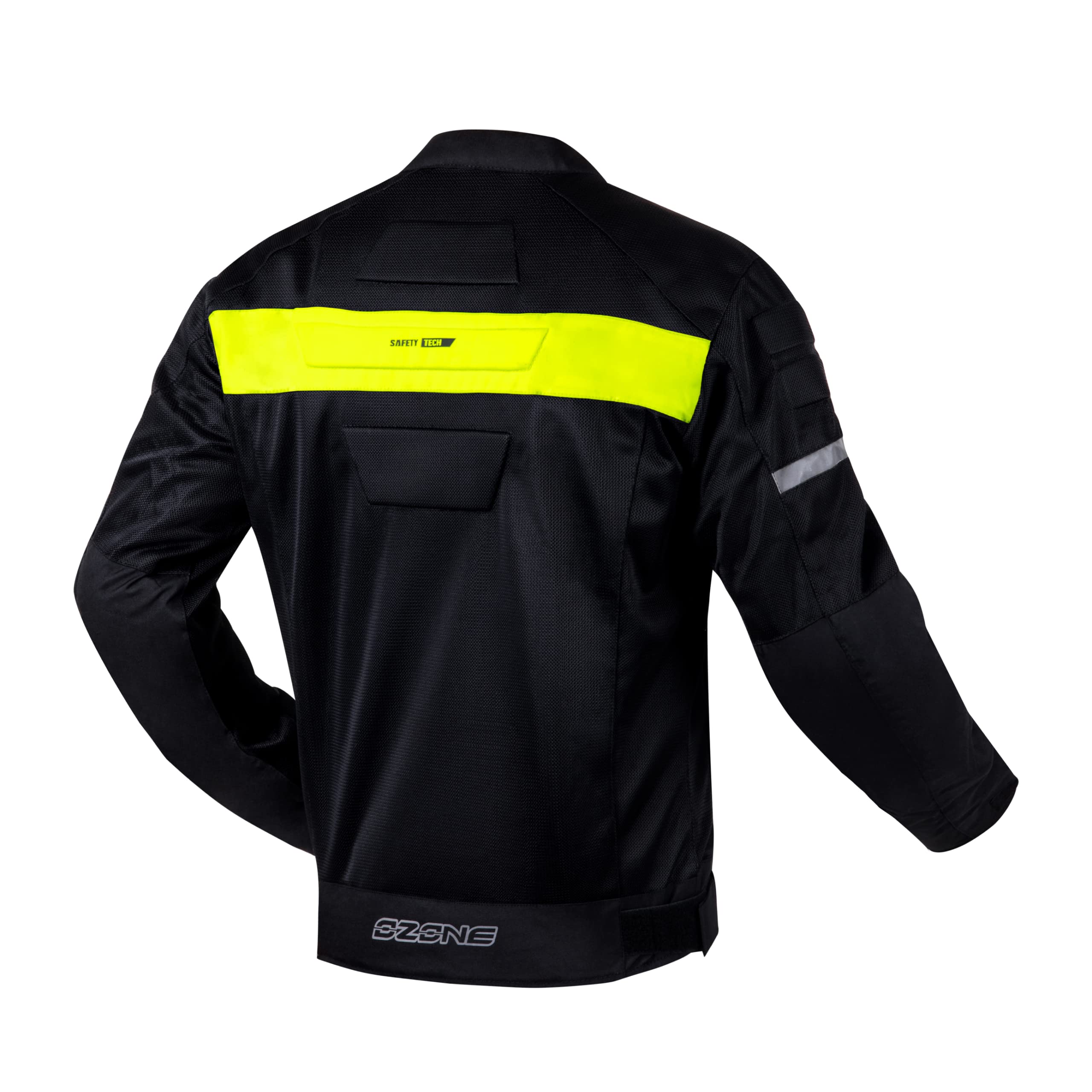 OZONE MOTO Dart Chaqueta de Moto Hombre | Textil | Protectores de Codos y Hombros | Elementos Reflectantes | Paneles de Malla | 4 Bolsillos