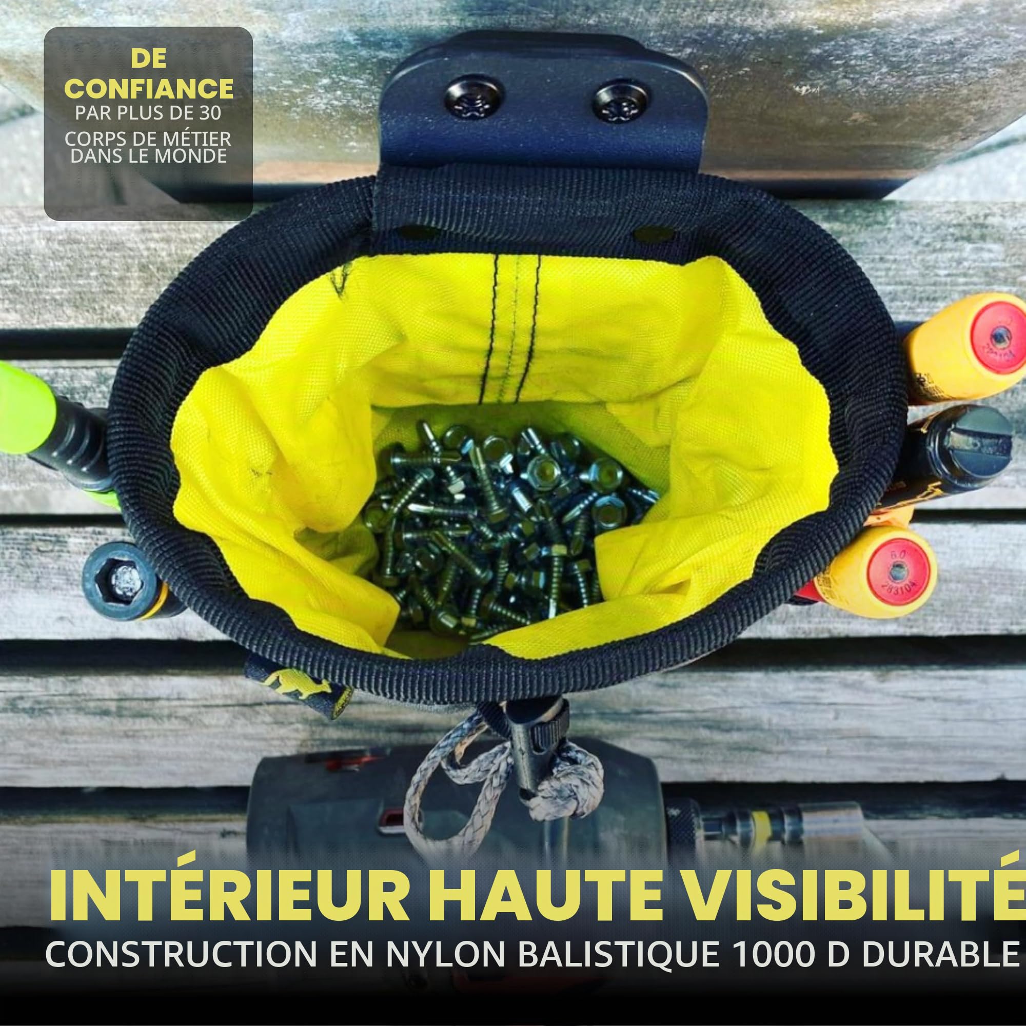 Joey Pouch Sac de Ceinture à Outils à Clipser pour Outils, vis et Clous – pour électricien, Technicien CVC, Plombier, Charpentier, Entrepreneur, Bricoleur etc