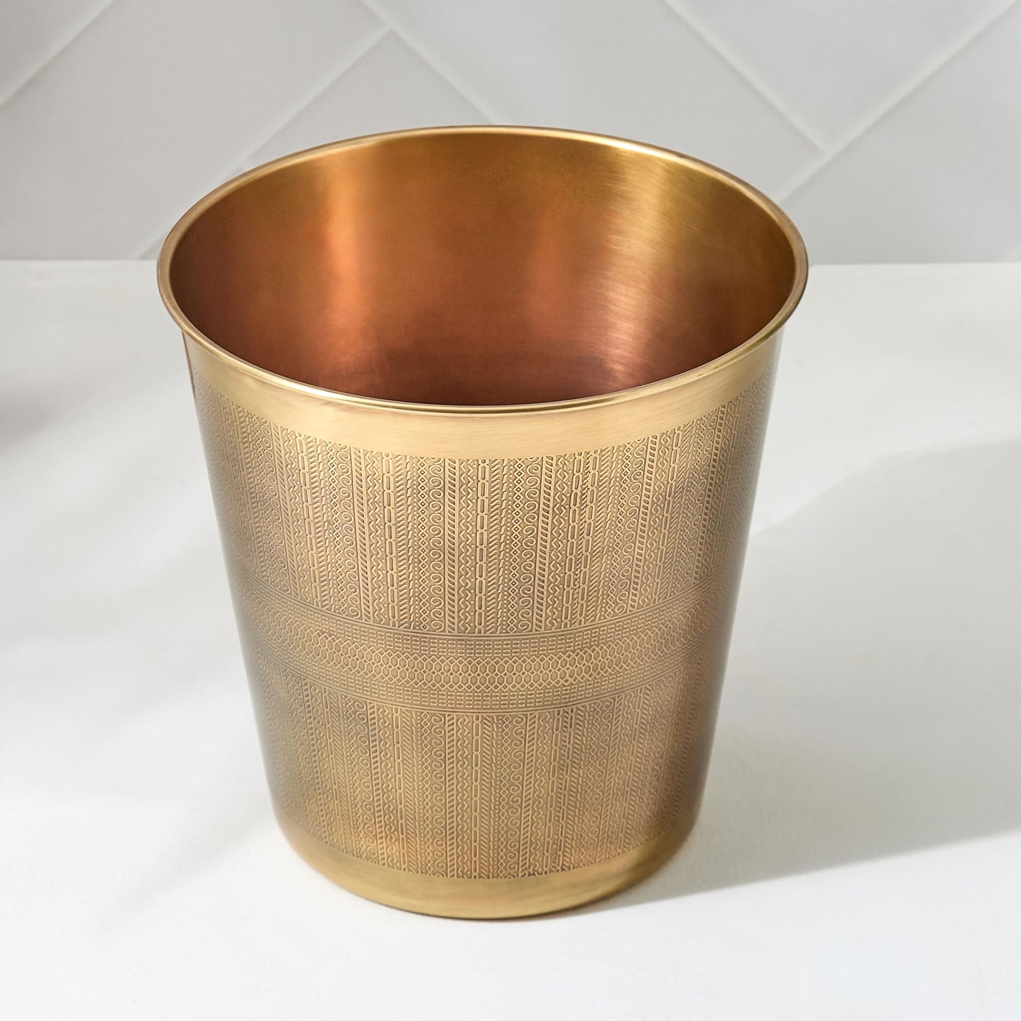 Home Centre Harbour Royal Stainless Steel Open Waste Bin - 7L