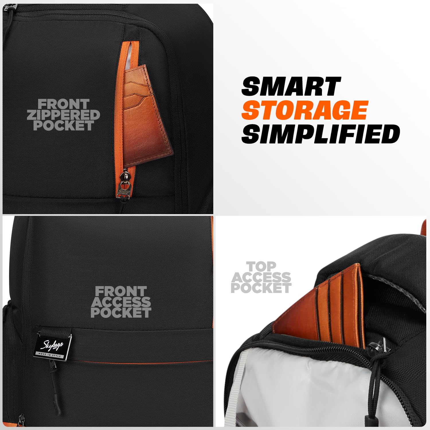 Skybags Nero Laptop Backpack - 20L, Black -5
