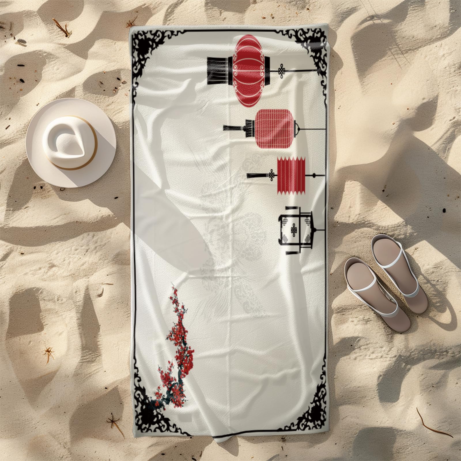 Serviette de Plage Serviette de Bain Piscine Sport Drap de Bain Beach Towel