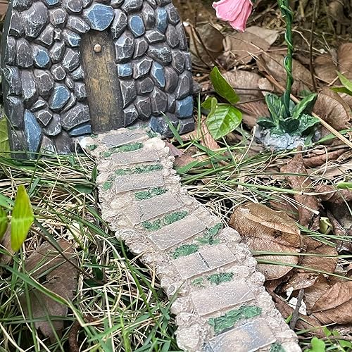 Miniatura 6 de Camino en miniatura, camino de piedra, mini camino para jardín de hadas, camino de resina, adornos de casa de muñecas