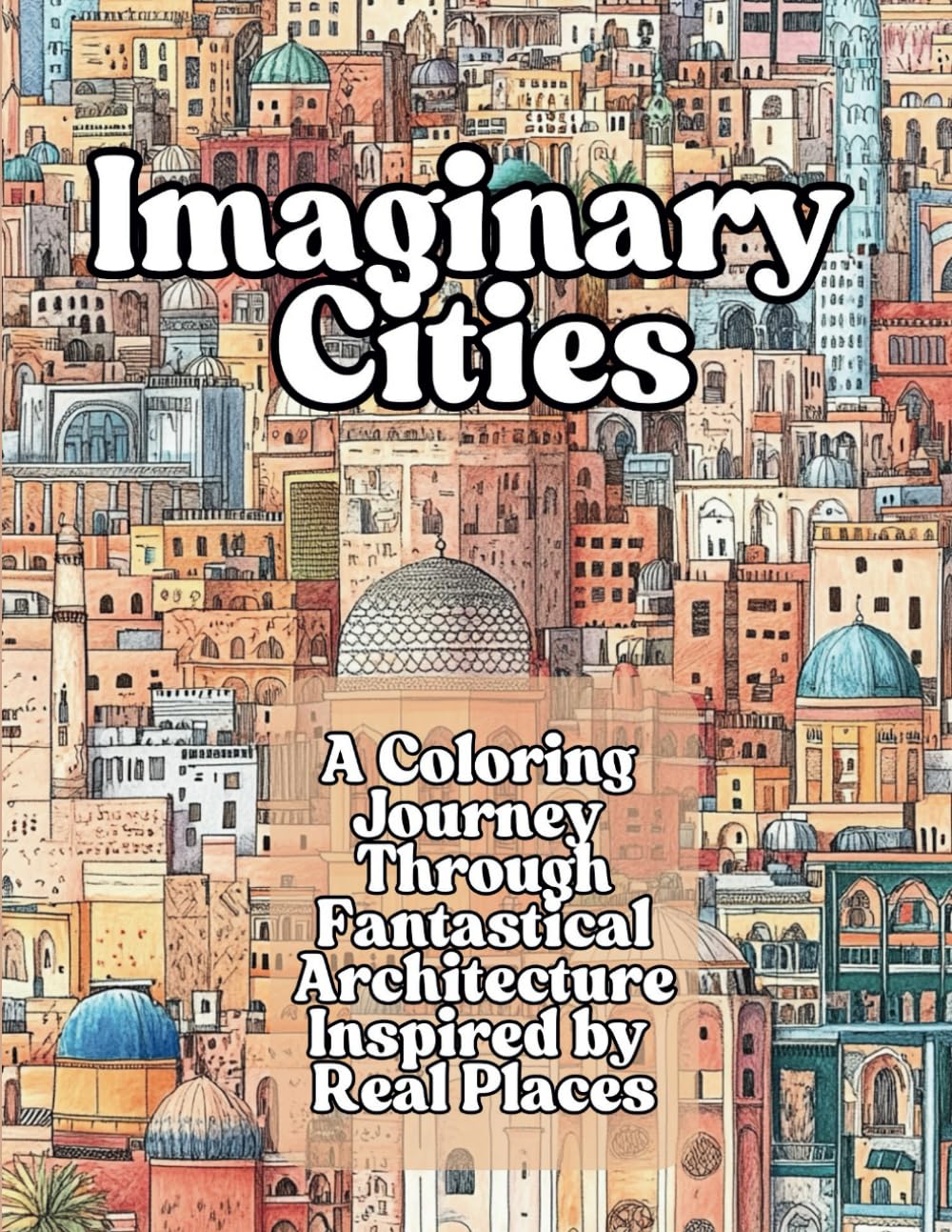 Imaginary Cities: A Coloring Journey Through Fantastical Architecture Inspired by Real Places