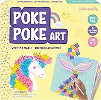 Poke Poke Art and Craft Kit | Poke Art for Kids | Unicorns, Mermaids, Princess, and Cupcakes | 4 Year Old Girl Birthday Gifts | art supplies | Toys for Ages 4 5 6 7 8 | Great gift for kids