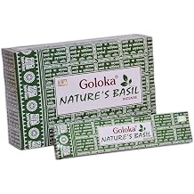 GOLOKA Nature Series Collection high end Incense Sticks- 6 Boxes of 15 GMS Total 90 GMS Natures Basil