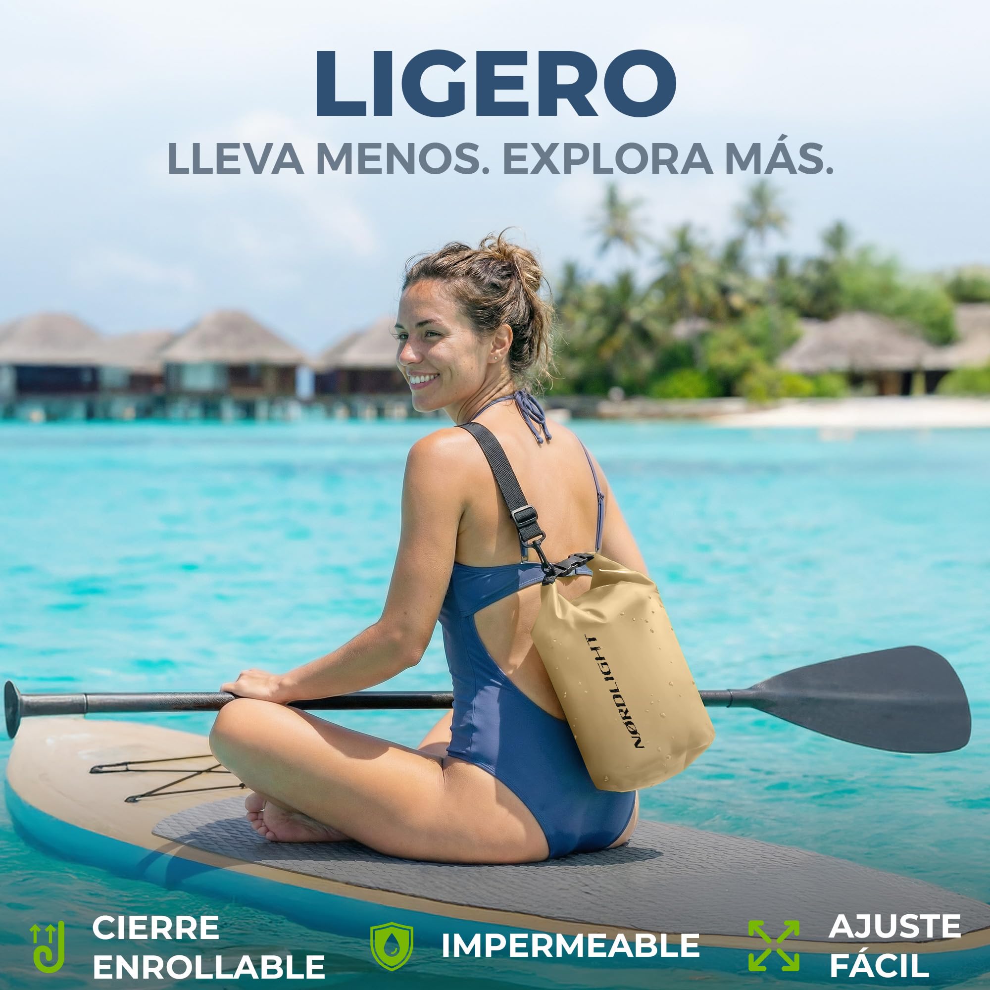 Nordlight Mochila Impermeable Roll Top 25L - Hybrid 25" | Bolsa Seca Con Compartimento Para Portátil De 15 Pulgadas, Bolsillos Exteriores E Interiores, Sistema De Transporte Acolchado — view 4