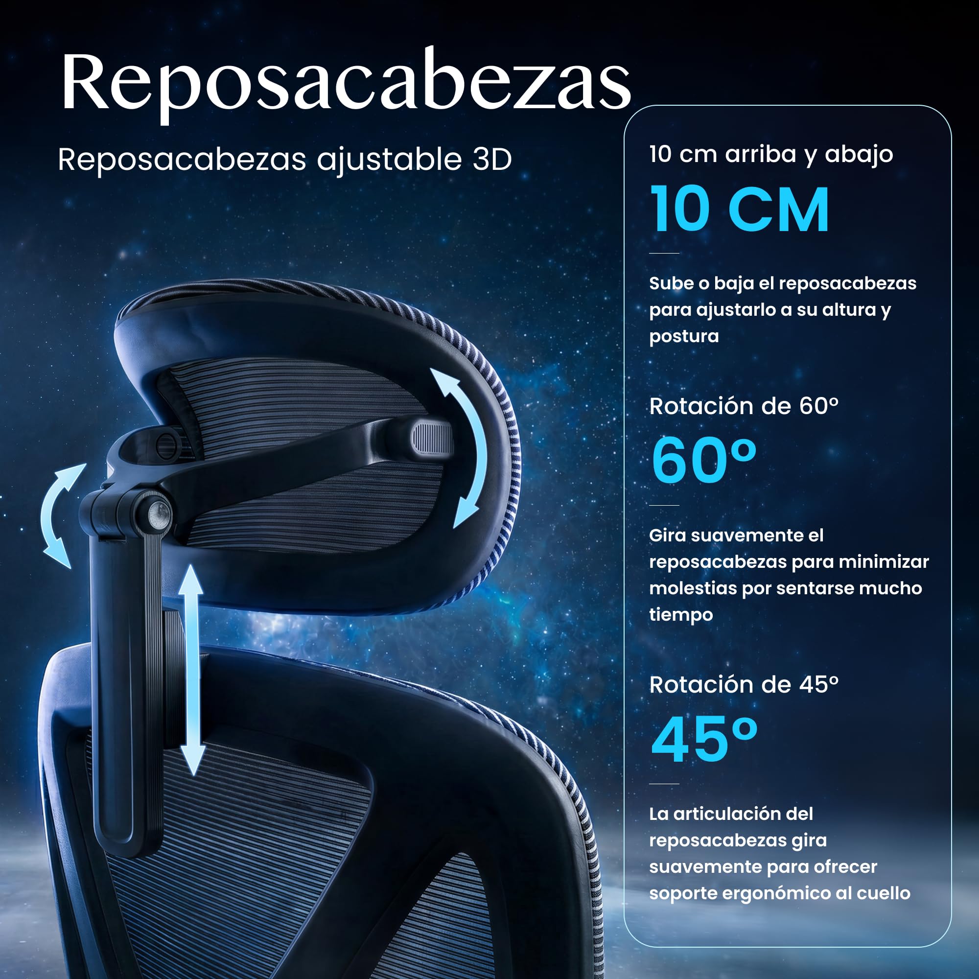 FLEXISPOT ErgoX Silla Escritorio con Reposapiés, Soporte Lumbar, Respaldo 5D, Reposabrazos 3D, Silla Gaming, Cojín Transpirable, Inclinación 135°, Silla Ergonomica Escritorio, Negro