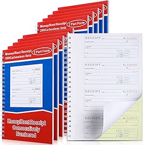 Receipt Books | Carbonless, Rent & Money Receipts