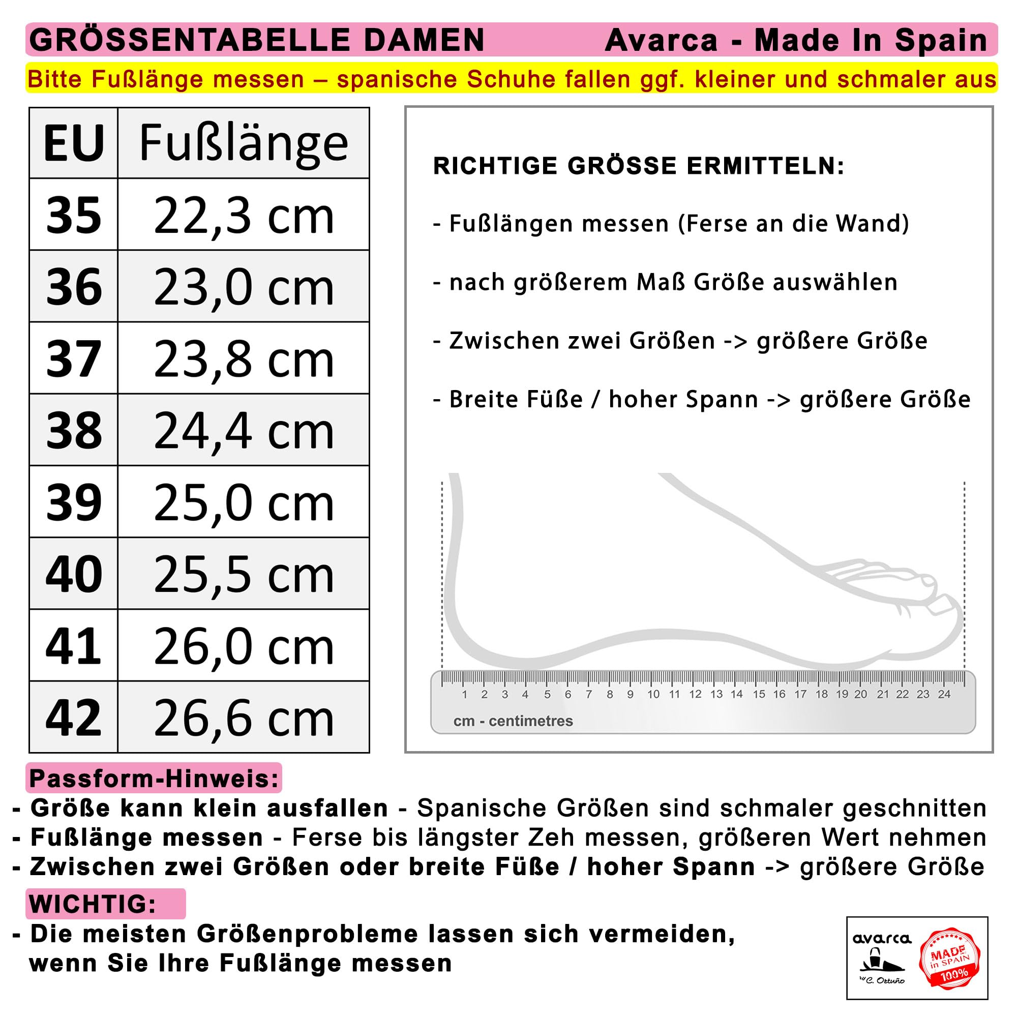 Avarca Sandalias de piel para mujer – Menorquina Plataforma Sandalias con suela de rafia y plantilla acolchada – Fabricado en España