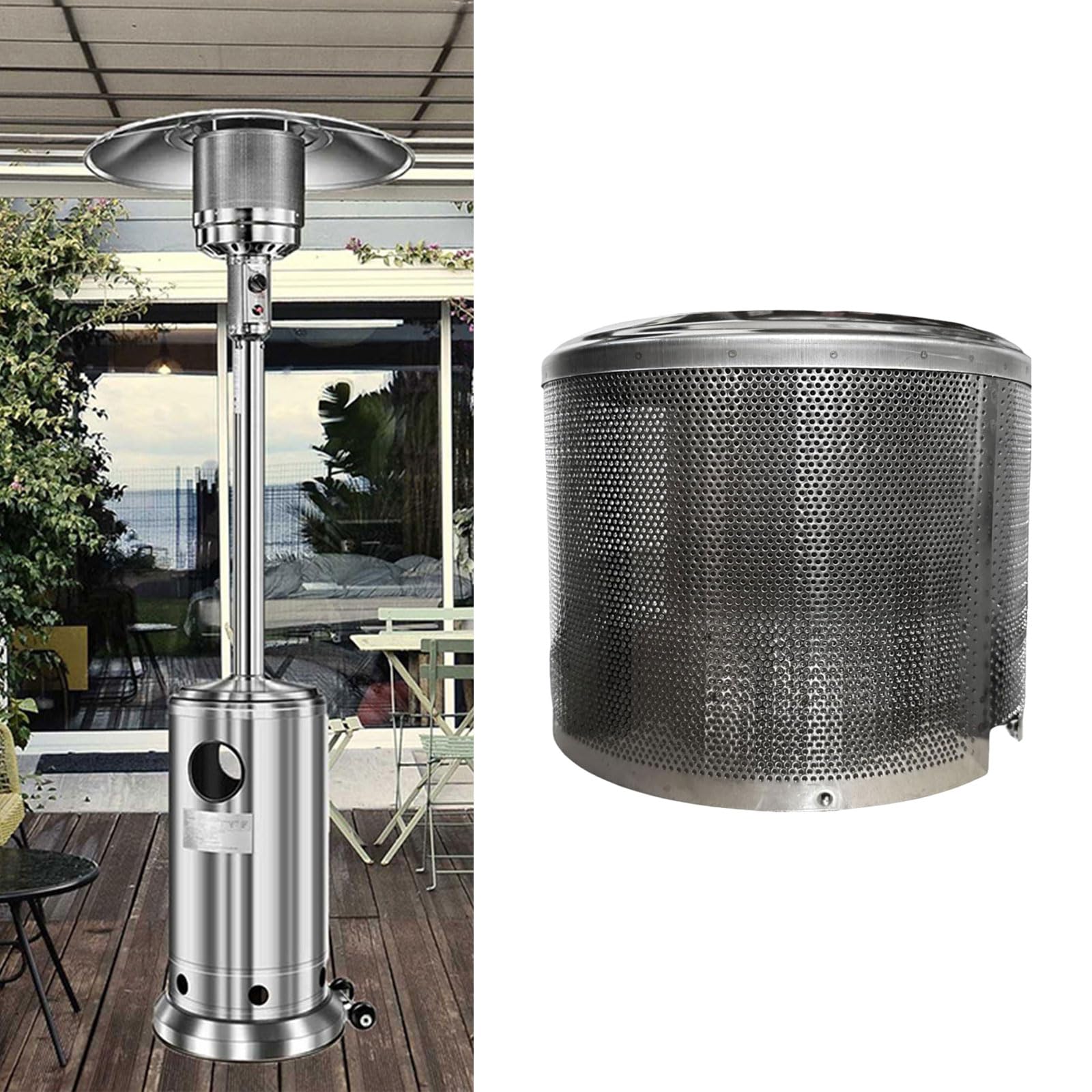 Bruciatore in acciaio inox, universale, per riscaldamento esterno, per patios esterni, compatibile con terrazze, accessorio più caldo