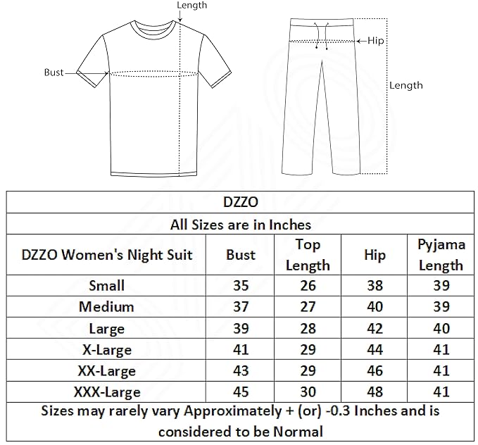 DZZO Cotton Night Suit for Women Girls | Cotton Printed Night Suit Set Pyjama Set Sleepwear Nightwear Nightdress Loungewear for Women