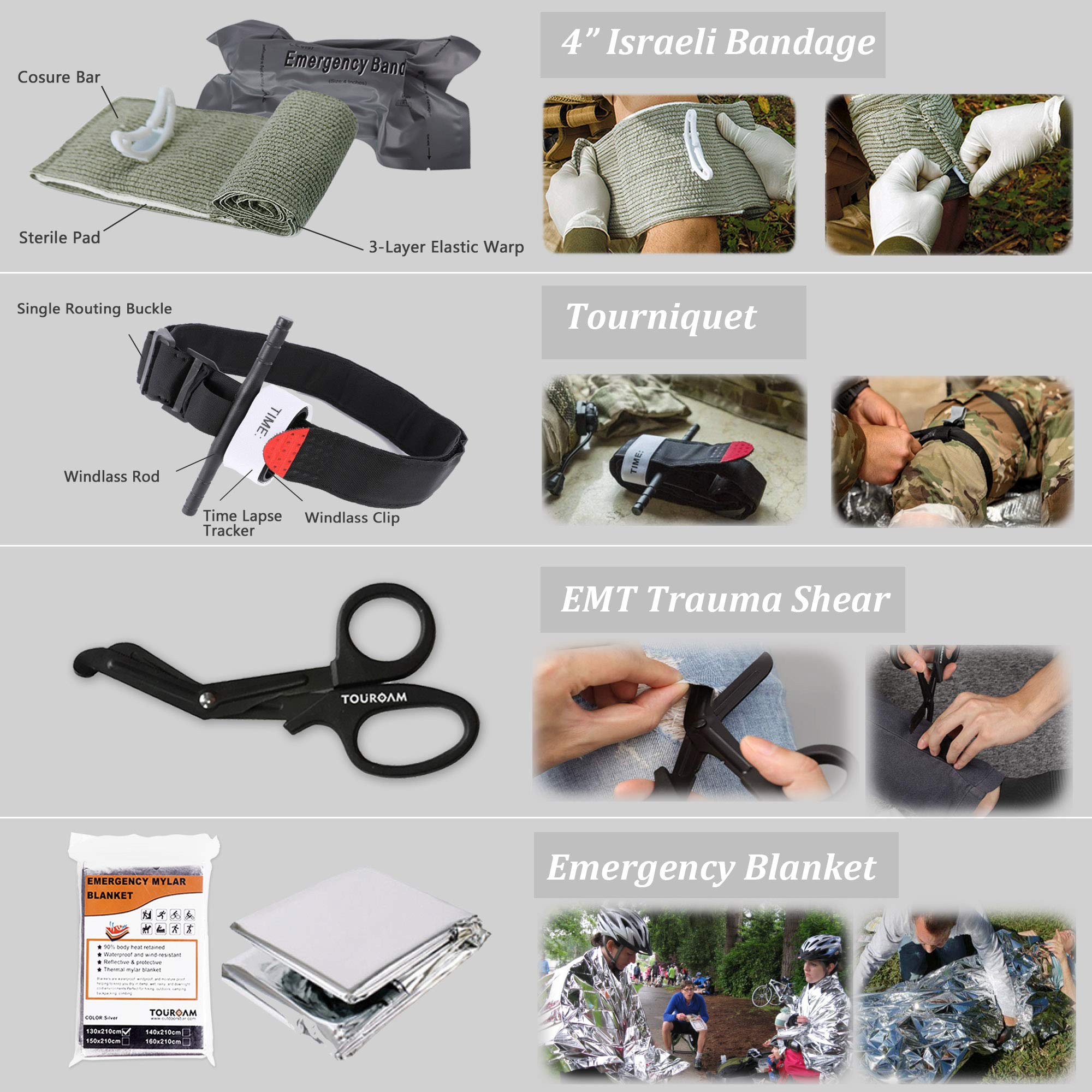 Buy IFAK Med Trauma Kit, Molle Tactical Emergency First Aid Kit